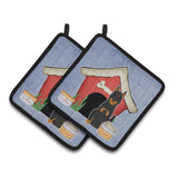 Caroline'S Treasures Dog House Collection Beauce Shepherd Dog Pair Of Pot Holders Bb2834Pthd, 7.5Hx7.5W, Multicolor