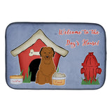 Caroline'S Treasures Dog House Collection Briar Brown Dish Drying Mat, 14 X 21