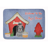 Caroline'S Treasures Collection Dog House Shih Tzu Black Silver Floor Mat, 19 X 27, Multicolor
