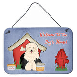 Caroline'S Treasures Dog House Collection Old English Sheepdog Wall Or Door Hanging Prints Bb2850Ds812, 8Hx12W