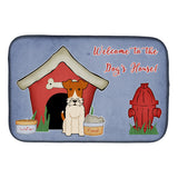 Caroline'S Treasures Dog House Collection Wire Fox Terrier Dish Drying Mat, 14 X 21