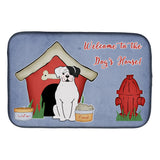 Caroline'S Treasures Dog House Collection White Boxer Cooper Dish Drying Mat, 14 X 21