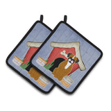 Caroline'S Treasures Dog House Collection Flashy Fawn Boxer Pair Of Pot Holders Bb2870Pthd, 7.5Hx7.5W, Multicolor