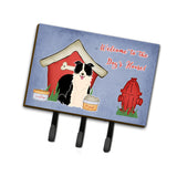Caroline'S Treasures Dog House Collection Border Collie Black White Leash Or Key Holder Bb2872Th68, Triple, Multicolor