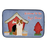 Caroline'S Treasures Dog House Collection Border Collie Red White Dish Drying Mat, 14 X 21