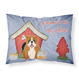 Caroline'S Treasures Dog House Collection English Bulldog Red White Fabric Standard Pillowcase Bb2874Pillowcase, Multicolor