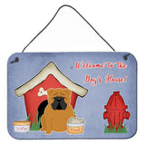 Caroline'S Treasures Dog House Collection English Bulldog Red Wall Or Door Hanging Prints Bb2876Ds812, 8Hx12W, Multicolor
