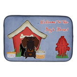 Caroline'S Treasures Dog House Collection Wire Haired Dachshund Chocolate Dish Drying Mat, 14 X 21