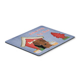 Caroline'S Treasures Dog House Collection Dachshund Red Brown Mouse Pad, Multicolor, 7.75X9.25 (Bb2884Mp)