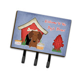Caroline'S Treasures Dog House Collection Dachshund Red Brown Leash Or Key Holder Bb2884Th68, Triple