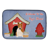 Caroline'S Treasures Dog House Collection Red White Dish Drying Mat, 14 X 21
