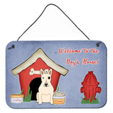 Caroline'S Treasures Dog House Collection Bull Terrier White Wall Or Door Hanging Prints Bb2892Ds812, 8Hx12W