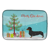 Caroline'S Treasures Dachshund Merry Christmas Tree Dish Drying Mat, 14 X 21
