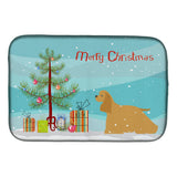 Caroline'S Treasures Merry Christmas Tree Dish Drying Mat, 14 X 21, Multicolor