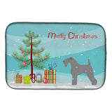 Caroline'S Treasures Kerry Blue Terrier Merry Christmas Tree Dish Drying Mat, 14 X 21
