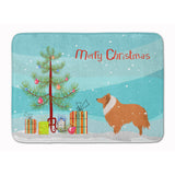 Caroline'S Treasures Collie Dog Merry Christmas Tree Floor Mat, 19 X 27, Multicolor