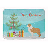 Caroline'S Treasures Red Border Collie Merry Christmas Tree Floor Mat, 19 X 27, Multicolor