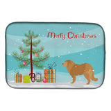Caroline'S Treasures Caucasian Shepherd Dog Merry Christmas Tree Dish Drying Mat, 14 X 21