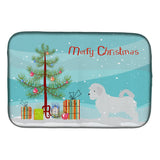 Caroline'S Treasures Maltese Merry Christmas Tree Dish Drying Mat, 14 X 21, Multicolor