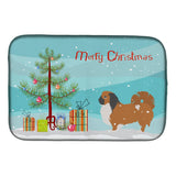 Caroline'S Treasures Pekingese Merry Christmas Tree Dish Drying Mat, 14 X 21