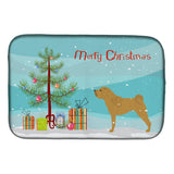 Caroline'S Treasures Shar Pei Merry Christmas Tree Dish Drying Mat, 14 X 21, Multicolor