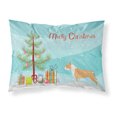 Caroline'S Treasures Christmas Tree Staffordshire Bull Terrier Merry Fabric Standard Pillowcase Bb2972Pillowcase