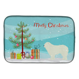 Caroline'S Treasures Komondor Merry Christmas Tree Dish Drying Mat, 14 X 21, Multicolor