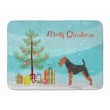 Caroline'S Treasures Airedale Terrier Merry Christmas Tree Floor Mat, 19 X 27, Multicolor
