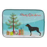 Caroline'S Treasures Rottweiler Merry Christmas Tree Dish Drying Mat, 14 X 21, Multicolor