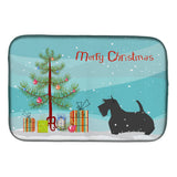 Caroline'S Treasures Scottish Terrier Merry Christmas Tree Dish Drying Mat, 14 X 21, Multicolor