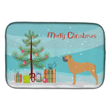 Caroline'S Treasures Bullmastiff Merry Christmas Tree Dish Drying Mat, 14 X 21, Multicolor
