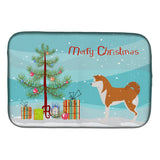 Caroline'S Treasures Akita Merry Christmas Tree Dish Drying Mat, 14 X 21
