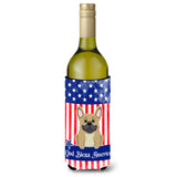 Caroline'S Treasures Bb3005Literk Usa French Bulldog Cream Wine Bottle Hugger Cold-Beverage-Koozies, 750 Ml, Multicolor