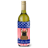 Caroline'S Treasures Bb3008Literk Usa French Bulldog Brown Wine Bottle Hugger Cold-Beverage-Koozies, 750 Ml, Multicolor