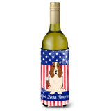 Caroline'S Treasures Bb3016Literk Patriotic Usa Basset Hound Wine Bottle Hugger Cold-Beverage-Koozies, 750 Ml, Multicolor