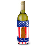 Caroline'S Treasures Bb3017Literk Patriotic Usa Karelian Bear Dog Wine Bottle Hugger Cold-Beverage-Koozies, 750 Ml, Multicolor