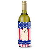 Caroline'S Treasures Bb3025Literk Patriotic Usa Samoyed Wine Bottle Hugger Cold-Beverage-Koozies, 750 Ml, Multicolor