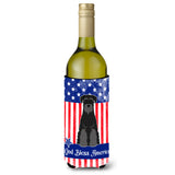 Caroline'S Treasures Bb3027Literk Usa Standard Schnauzer Black Wine Bottle Hugger Cold-Beverage-Koozies, 750 Ml, Multicolor