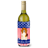 Caroline'S Treasures Bb3035Literk Patriotic Usa Beagle Tricolor Wine Bottle Hugger Cold-Beverage-Koozies, 750 Ml, Multicolor