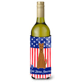 Caroline'S Treasures Bb3057Literk Patriotic Usa Irish Terrier Wine Bottle Hugger Cold-Beverage-Koozies, 750 Ml, Multicolor