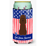 Caroline'S Treasures Bb3058Tbc Patriotic Usa Irish Water Spaniel Tall Boy Hugger Cold-Beverage-Koozies, Multicolor