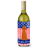 Caroline'S Treasures Bb3059Literk Patriotic Usa Irish Setter Wine Bottle Hugger Cold-Beverage-Koozies, 750 Ml, Multicolor