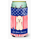 Caroline'S Treasures Bb3070Tbc Patriotic Usa Bichon Frise Tall Boy Hugger Cold-Beverage-Koozies, Multicolor