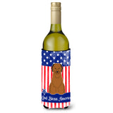 Caroline'S Treasures Bb3077Literk Patriotic Usa Briard Brown Wine Bottle Hugger Cold-Beverage-Koozies, 750 Ml, Multicolor