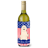 Caroline'S Treasures Bb3078Literk Patriotic Usa Pyrenese Wine Bottle Hugger Cold-Beverage-Koozies, 750 Ml, Multicolor