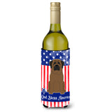 Caroline'S Treasures Bb3079Literk Patriotic Usa Bullmastiff Wine Bottle Hugger Cold-Beverage-Koozies, 750 Ml, Multicolor