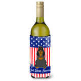 Caroline'S Treasures Bb3088Literk Usa Cocker Spaniel Black Tan Wine Bottle Hugger Cold-Beverage-Koozies, 750 Ml, Multicolor