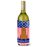 Caroline'S Treasures Bb3090Literk Patriotic Usa Cocker Spaniel Red Wine Bottle Hugger Cold-Beverage-Koozies, 750 Ml, Multicolo