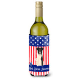 Caroline'S Treasures Bb3093Literk Patriotic Usa Smooth Fox Terrier Wine Bottle Hugger Cold-Beverage-Koozies, 750 Ml, Multicolo