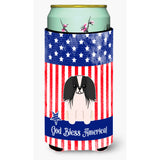 Caroline'S Treasures Bb3100Tbc Patriotic Usa Pekingnese Black White Tall Boy Hugger Cold-Beverage-Koozies, Multicolor